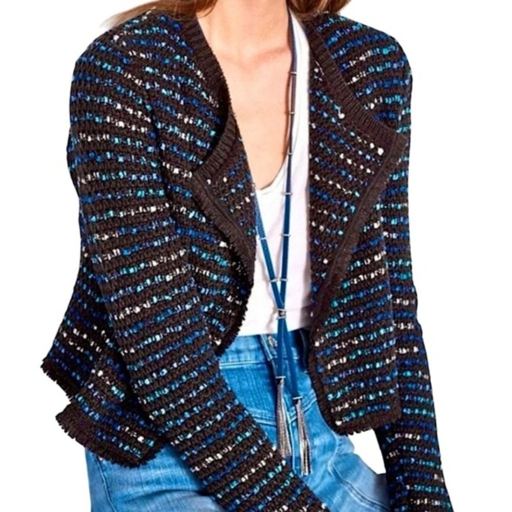 White House Black Market Tweed Blazer Size L NWT